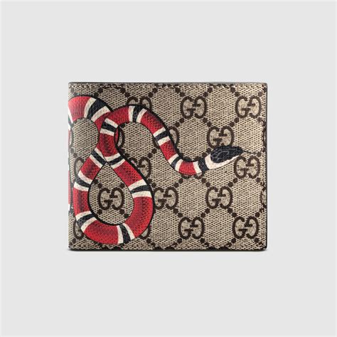 gucci supreme wallet women's|gucci kingsnake men's wallet.